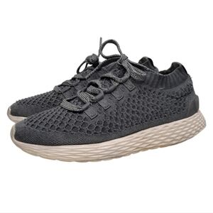 Nobull Unisex Gray Knit Lace Up Training Running Athletic Sneakers Shoes
